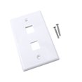 thumbnail image 4 of Construct Pro Single Gang 2-Port Keystone Wall Plate (10 Pack, Color: White), 4 of 5