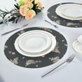thumbnail image 6 of Coolnut Koala Round Placemats Waterproof Non-Slip Washable Place Mats Polyester Table Mats Set of 4 Heat Resistant for Home Kitchen Holiday Party Home Decor Gifts, 6 of 7