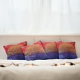 thumbnail image 4 of Ambesonne Ethnic Throw Pillow Cover 4 Pack, Eastern Art, 24", Scarlet Blue, 4 of 5