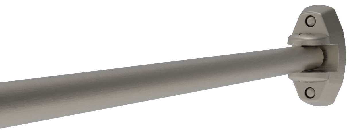 CRL ASR1BN Brushed Nickel Curved Adjustable Wall Mount Shower Rod