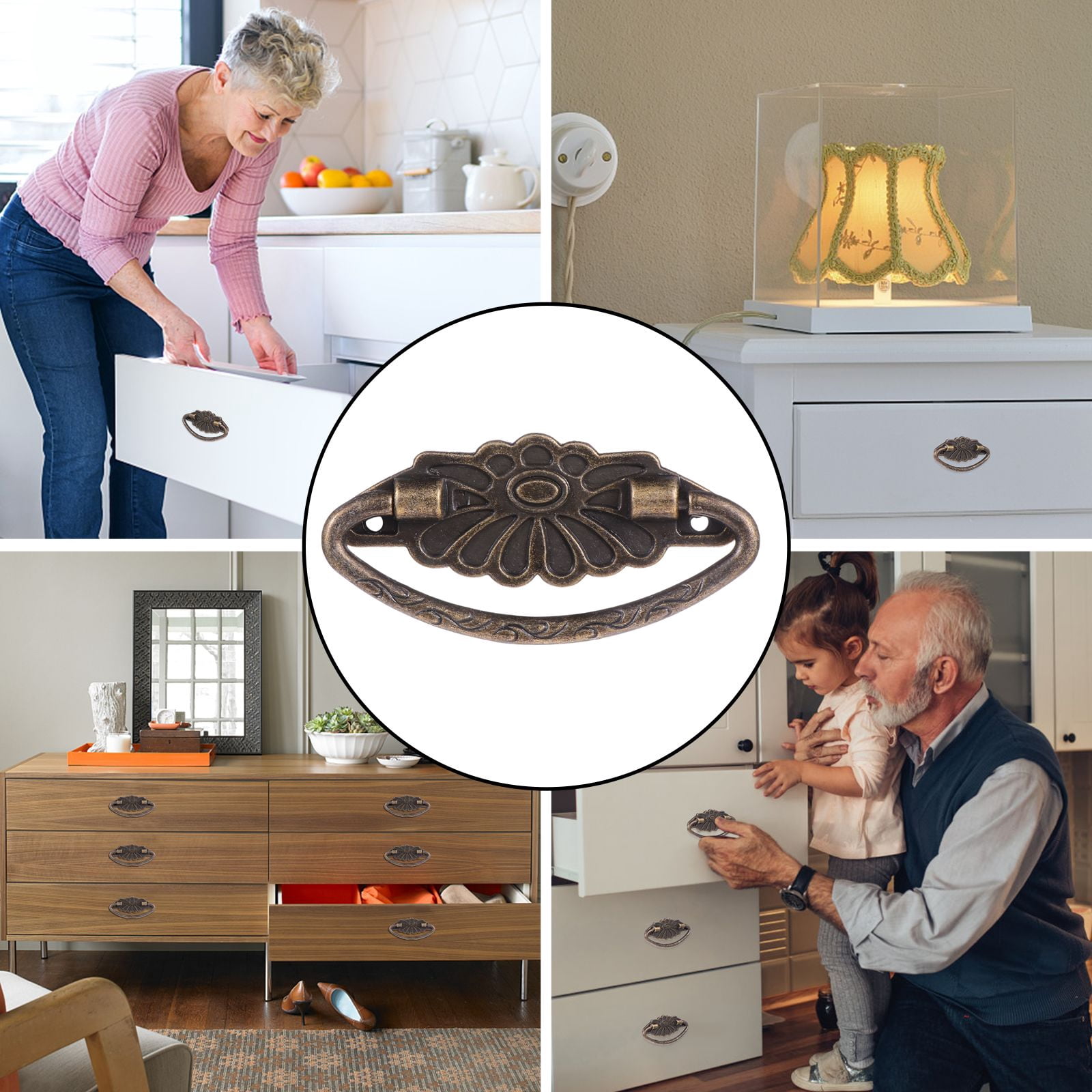 Lot De 4 Poignées De Tiroir En Alliage – Noir – Modernes Et Décoratives