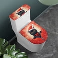 thumbnail image 2 of HELLHERO Adjustable Polyester Toilet Lid Seat Cover Set, Reusable Stretch Fit Bathroom Toilet Cover Set for Modern Bathrooms, 2 of 8