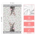 thumbnail image 3 of Sm:)e Hello Spring Floral Bunny Happy Easter Kitchen Dish Towels 18x26 Inch Set of 4 Pink, 3 of 6