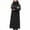Black, variant on HAPIMO Women Long Quilted Coat Maxi Length Long Sleeve Puffer Jacket Solid Hooded Padded Coats Thick Warm Winter Outerwear Pockets Button Yellow L