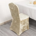 thumbnail image 5 of Efavormart Beige Crushed Velvet Spandex Stretch Banquet Chair Cover With Foot Pockets, Fitted Wedding Chair Cover - 190 GSM, 5 of 5