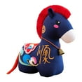 thumbnail image 2 of Peluche de caballo para el Año Nuevo Chino 2026, muñeco de juguete, regalo de recuerdo Rojo Azul Profundo 15cm, 2 of 8
