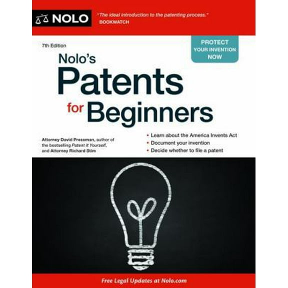 Pre-Owned Nolo's Patents for Beginners (Nolo's For Beginners) (Paperback) 1413317189 9781413317183