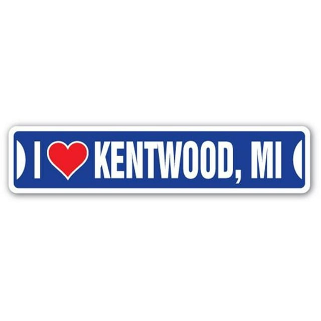 SignMission SSIL-Kentwood Mi Street Sign - I Love Kentwood, Michigan