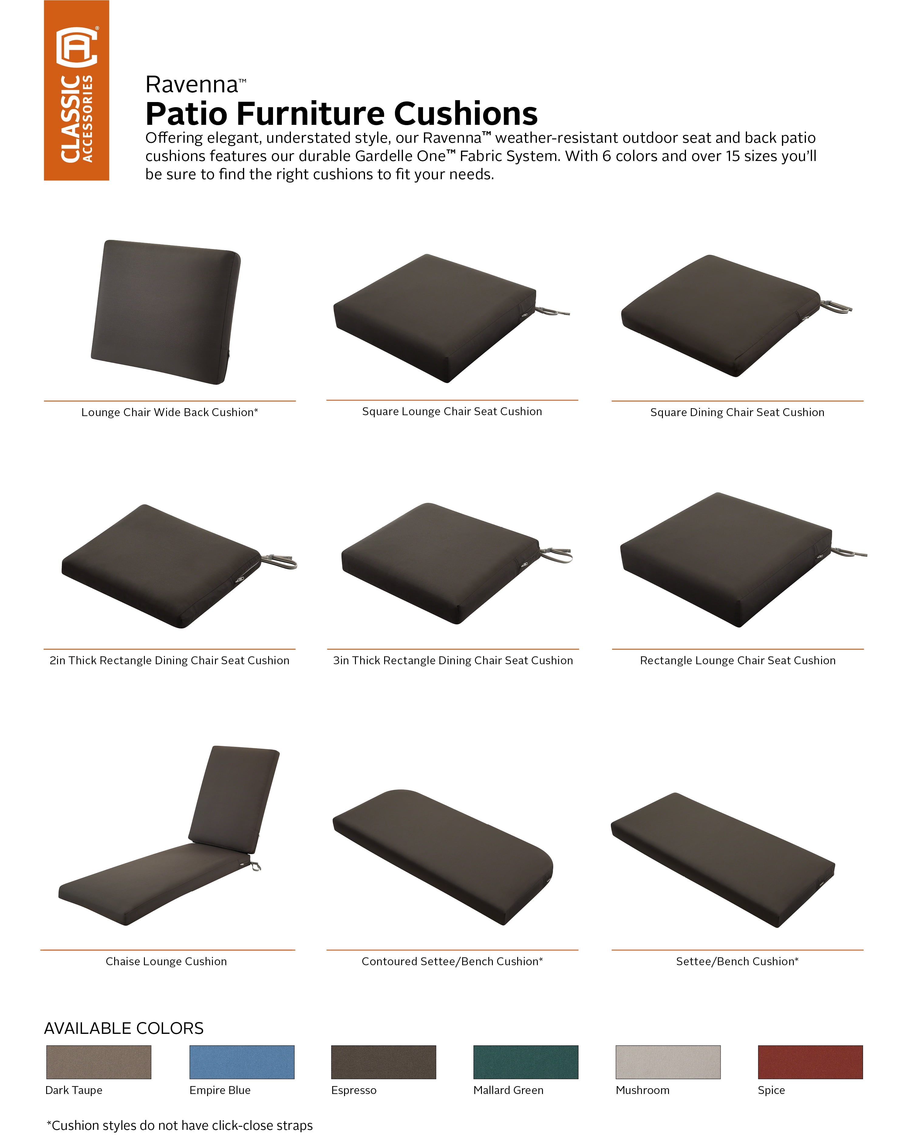Ravenna patio cushions sale