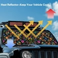 thumbnail image 5 of Uorisanigo Windshield Sun Shade for 2018-2024 2025 Jeep Wrangler JL, Tribal Ethnic Flowers Windshield Sunshade Sun Visor Blocks UV Rays, Front Window Heat Shield 2020-2024 Jeep Gladiator JT, 5 of 7