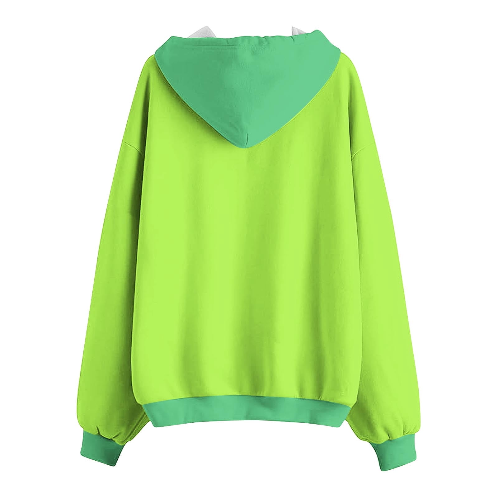 Sweat à Capuche Oversize Pour Fille - Coupe Ample, Unie, Style école Décontracté