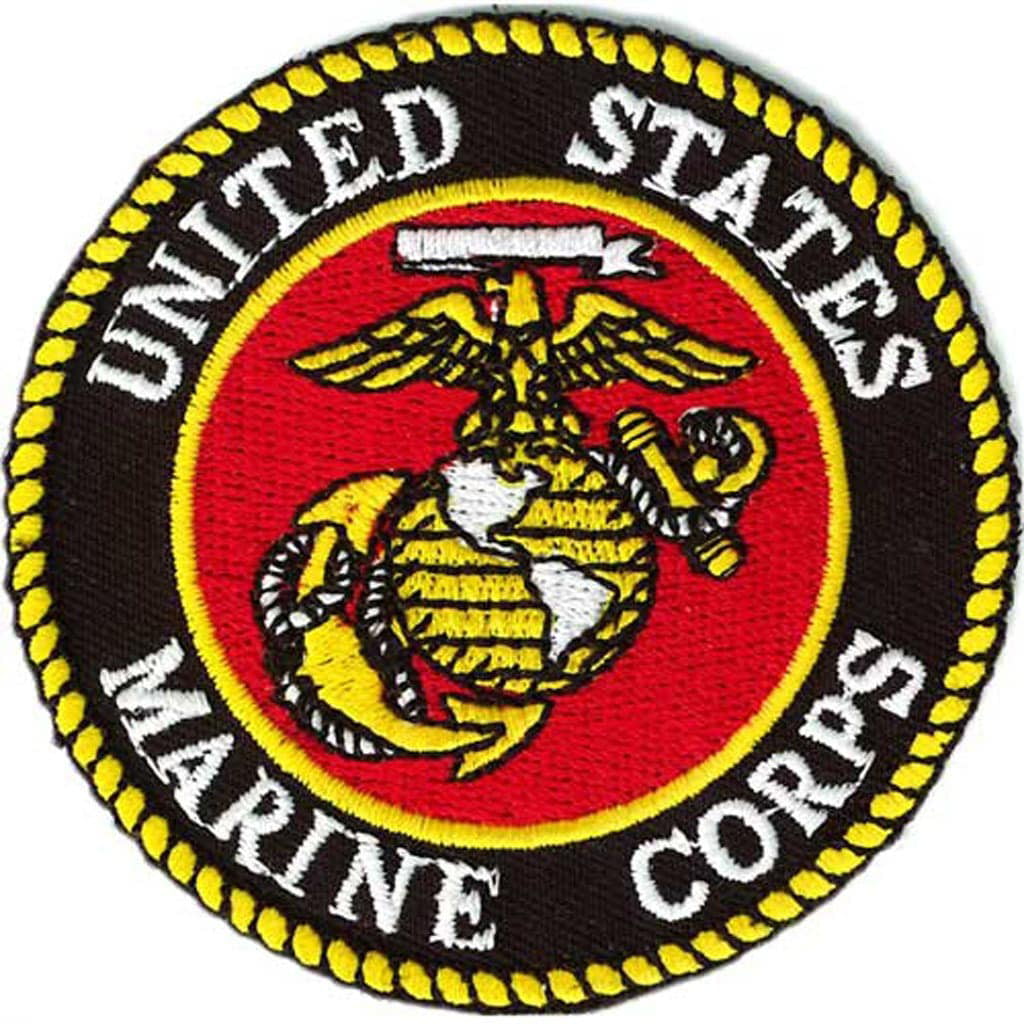 United States Marine Corps USMC Round 3 inch Iron On Patch MAR5 