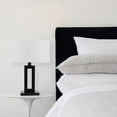 thumbnail image 4 of Globe Electric 20" Matte Black Table Lamp with White Linen Shade, 4 of 9