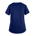 thumbnail image 4 of HAVUITYY Printed Scrubs for Women's, Fashion Comfort Fit Stretch Nurse Uniform Scrub Tops with Pockets, Plus Size V-neck Working Uniform Scrub Top, 4 of 5