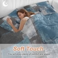 thumbnail image 4 of Abstract Oil Painting Bedding Duvet Cover Set Queen Size 4 Pieces Square Blue Smear Bedding Set with Zipper Closure, 1 Comforter Cover 90x92 Inches 1 Flat Sheet & 2 Pillow Cases, 4 of 7