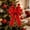 316#Red, variant on Large Velvet Christmas Bow, 14-Inch Decorative Tree Topper with Gold Stitching for Holiday Decor
