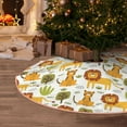 thumbnail image 6 of Daiia Tiger Lion Drawing Merry Christmas Tree Skirt , Xmas Large Lace-up Tree Skirt, Santa Snowflakes Rustic Home Decorations New Year Party Farmhouse Decor-48", 6 of 7