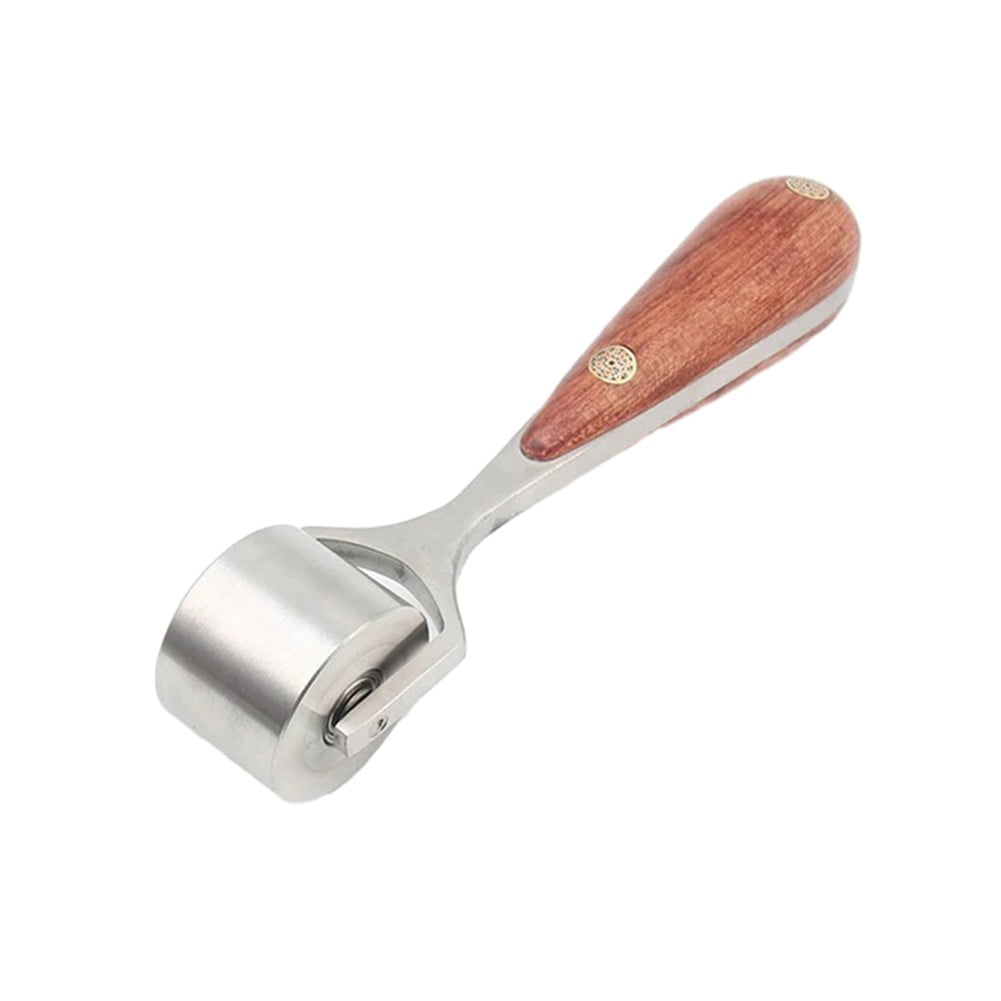 25/60/90mm DIY Leather Roller Glue Edges Laminating Wheel Pear Wood Craft Handmade Smoother Creaser Tool Steel Iron Roll