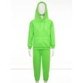 thumbnail image 2 of Manyakai Kids Boys Girls 2 Pieces Sport Tracksuit Pullover Hoodies Long Sleeve Sweatsuit Hoodie Fluorescent Green 150, 2 of 7
