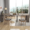 thumbnail image 2 of Lisonu Space-Saving Extendable Console to Dining Table with Leaf Storage and Power Outlet, Transforms from 24" to 118", Brown, 2 of 16