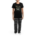 thumbnail image 4 of CafePress - Mini Schnauzer Women's Dark Pajamas - Women's Short Sleeve Print T-Shirt and Pants Dark Cotton Pajama Set, 4 of 7