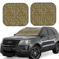 thumbnail image 6 of Kdxio Leopard Print 2-Piece Sun Shade Front Windshield - Foldable Car Front Window Sunshades for Most Sedans SUV Truck, 6 of 6