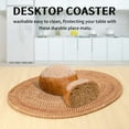 thumbnail image 5 of Rattan Woven Placemats Oval Round Table Mats Non Slip Heat Place Mat Natural Multipurpose Placemat 30X40cm, 5 of 9