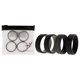 thumbnail image 1 of Juego de anillos de boda de silicona de 2 capas - Negro de ROQ para hombre - Anillo de 4 x 15 mm, 1 of 1