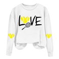 thumbnail image 1 of Timegard Womens Crewneck Sweatshirt Fall Loose Comfy Drop Shoulder Print Long Sleeve Pullover Tops, 1 of 4