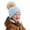Blue, variant on Kids Winter Hat Knit Winter Beanie Hats with Pompom Soft Warm Winter Knit Cap for Ages 0-8 Years Girls