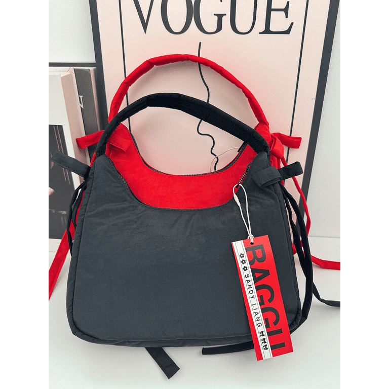 Baggu X Sandy Liang Mini Bow Tote Bag, High-Quality Nylon, Stylish Women's Accessory - Walmart.com Baggu X Sandy Liang Mini Bow Tote Bag, High-Quality Nylon, Stylish Women's Accessory - Walmart.com