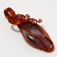 thumbnail image 2 of African Amethyst Gemstone Wire Wrapped Handcrafted Pendant Copper 2.80" SA 1447, 2 of 2