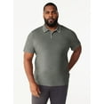 thumbnail image 3 of Free Assembly Men's Taped Oxford Pique Polo Shirt with Short Sleeves, 3 of 8