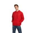 thumbnail image 2 of VICT POPU Men's Casual Hooded Pullover, Long-Sleeved Plaid Jacquard Large-Pocket hoodie, Solid Color Simple Hooded Sweatshirt，Red，XXL, 2 of 5