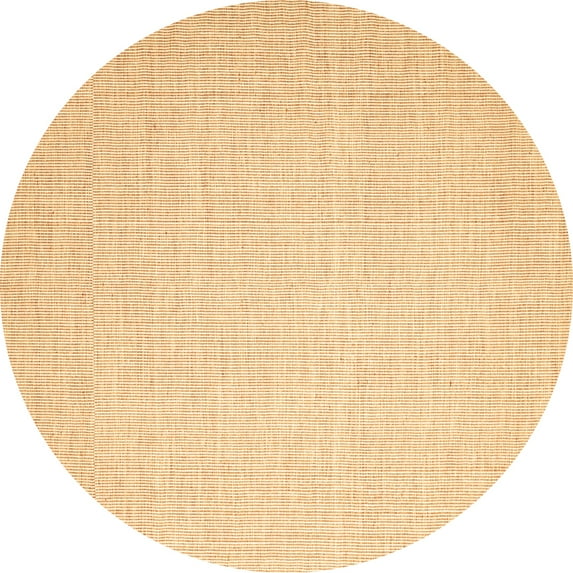 Ahgly Company Indoor Round Abstract Brown Contemporary Area Rugs, 6' Round