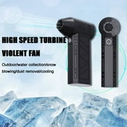 Mini Turbo Fan Blower, Handheld Electric, Powerful Wind Speed 2500mAh Brushless Motor Mini Fan for Snow Blowing