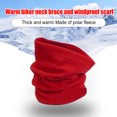 thumbnail image 4 of Bewildely Calentador de cuello a prueba de frío forro polar colores surtidos moda cuellos polaina espesar gran textura durabilidad pañuelo para ciclismo Suministros térmicos Rojo Bewildely HA059437-01, 4 of 6