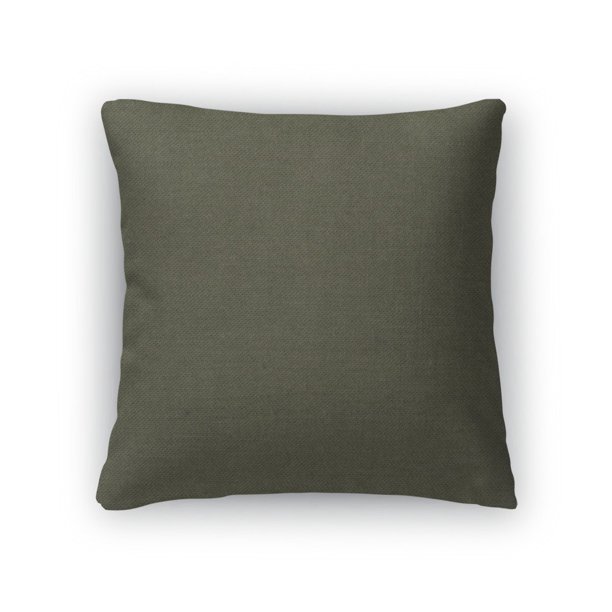 Throw Pillow, Dark Green Fabric