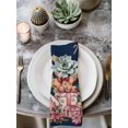thumbnail image 2 of Navy Blue Gingerbread Christmas Cloth Napkins Set of 4 Reusable Dinner Napkins, Xmas Tree Gift House Star Cocktail Napkin Washable Table Napkins for Wedding/Holiday Party/Baby Shower 20"x20", 2 of 7