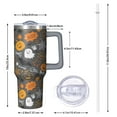 thumbnail image 2 of Gray Halloween Boo Icons Tumbler with Handle and Lid,40oz Double Wall Vacuum Insulated Tumbler,Cups Gift for Women and Men, 2 of 7