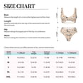 thumbnail image 5 of PAYOHTO Women's Cross Front Bikini Set with High Elasticity Soft Padding Cute Doodle Wild Animal Kids Pattern Bathing Suit Crop Top Swimsuit, 5 of 9