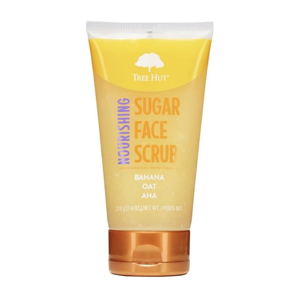 Exfoliante facial nutritivo Tree Hut de plátano y avena, 220 ml