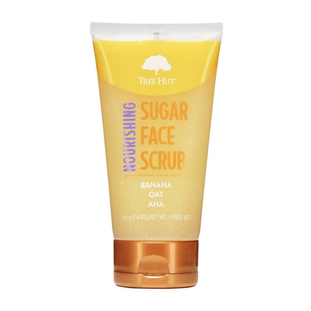 Exfoliante facial nutritivo Tree Hut de plátano y avena, 220 ml