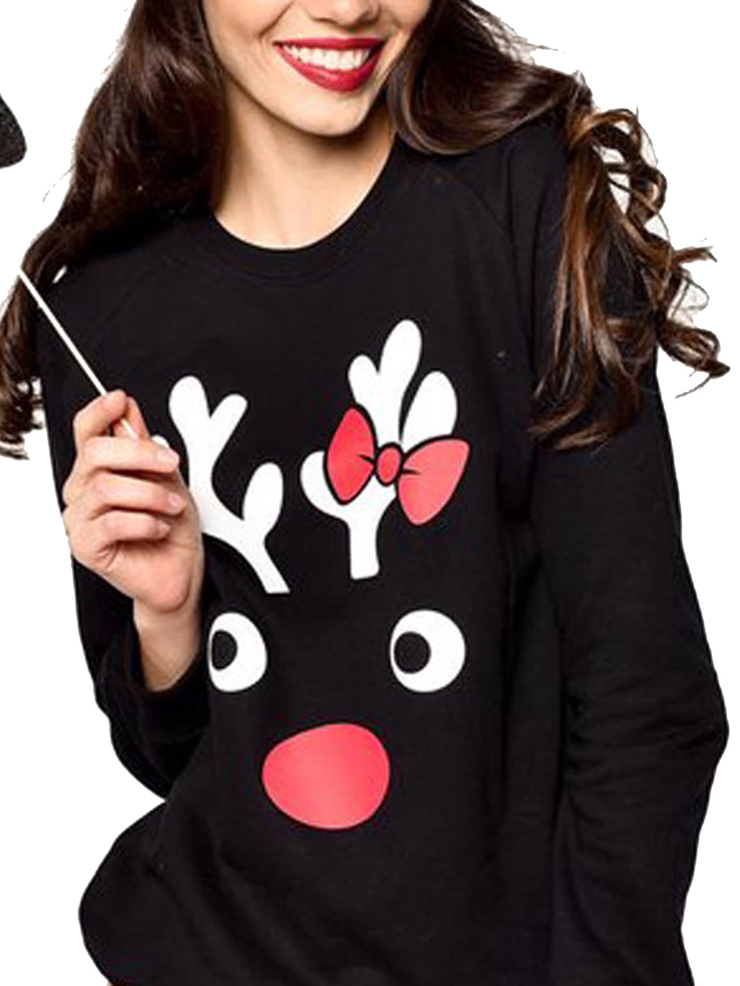 Homgood Women Xmas Hoodie Long Sleeve 