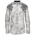thumbnail image 1 of Camisas para hombre , blusas con puños y estampado floral, ropa de uso diario para vacaciones, de manga larga, con botones, camisas de diseño de moda retro, 1 of 6