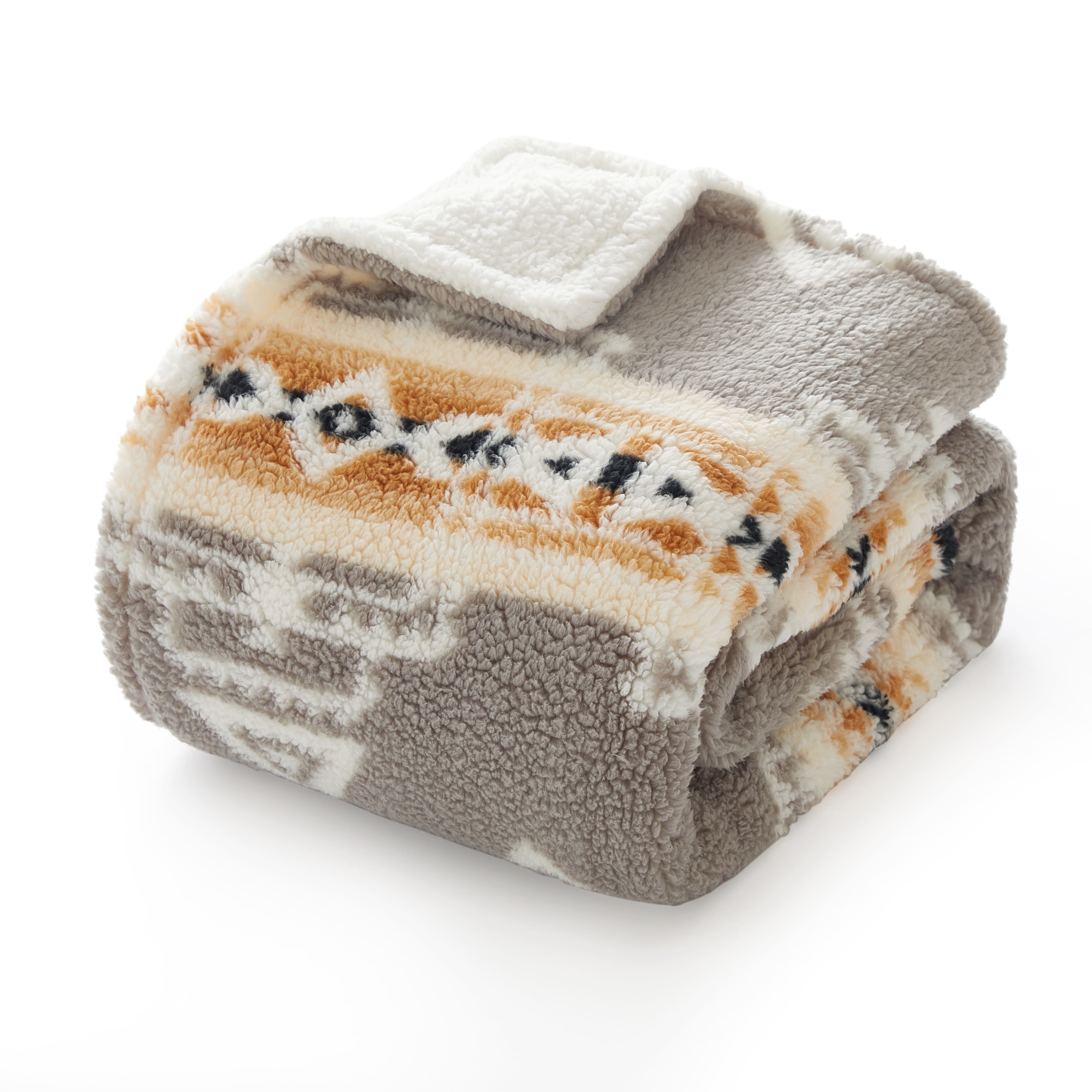 Ovela reversible sherpa best sale fleece throw blanket