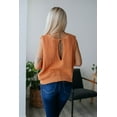 thumbnail image 3 of Zelie Knit Top - Peach, 3 of 4