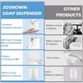 thumbnail image 3 of Dispensador automático de jabón líquido, dispensador de jabón de pared, recargable por USB, dispensador de jabón para manos y platos sin contacto, bomba impermeable para baño, 3 of 5