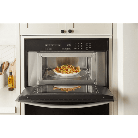 Whirlpool - 30" Built-In Electric Combination Wall Oven with Adjustable Self-Clean Cycle - Stainless Steel