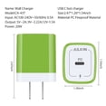 thumbnail image 4 of USB C Block Charger,ABCPOW 2PACK/20W PD Type C Chargers for Wall Charger Block Fast Charging Charger Plug Power Adapter USB C Brick Cube,Green, 4 of 5